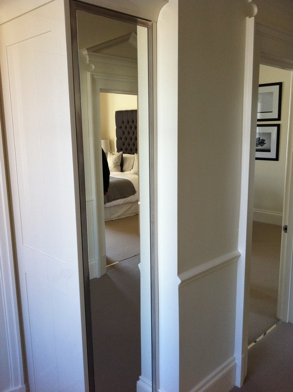 Full-length wardrobe mirror fitted in Bayswater home
